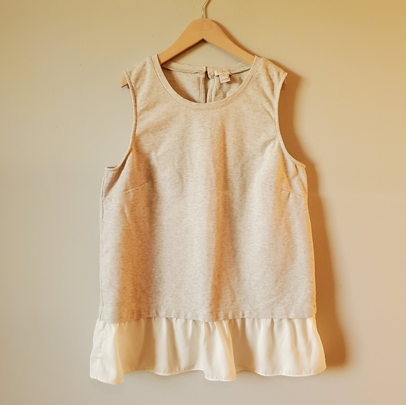 J. Crew Tops - J.Crew Sleeveless Top With Ruffled Hem